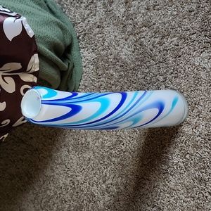 Blue swirl vase